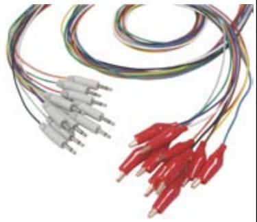 Cable EEG, conector mono 3,5 mm, grabber con funda exterior blanda, longitud 1,5 m, material: plata pura, empaque: 10 uds