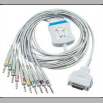 Cable EKG de una pieza, extremo paciente: banana 4,0 mm, estándar AHA – compatible con Fukuda Denshi – ref. BKY03-AB