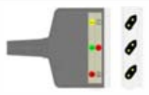 Cable troncal / latiguillos ECG, 3 derivaciones, estándar IEC – compatible con IVY