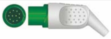 Cable ECG de una pieza, extremo paciente: grabber, 3 derivaciones, estándar AHA – compatible con Nihon Kohden TEC-7621C…