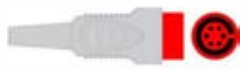 Cable / transductor de presión invasiva (PAI), longitud 0,3 m – compatible con Spacelabs 1x General 6Pin IBP Cable