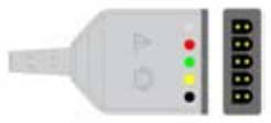 Cable troncal / latiguillos ECG, 3 derivaciones, estándar AHA, estilo de conector: Euro para Mindray – compatible con Mindray/Datascope