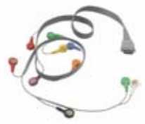 Cable ECG para Holter, extremo paciente: broche, 10 derivaciones, estándar IEC – compatible con Biomedical Instruments Edan