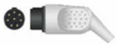 Cable troncal / latiguillos ECG, 3 derivaciones, estándar IEC, estilo de conector: Nihon Kohden – compatible con Nihon Kohden