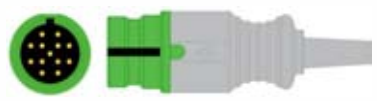 Cable ECG de una pieza, extremo paciente: broche, 3 derivaciones, estándar IEC – compatible con Mediana