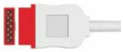 Cable / transductor de presión invasiva (PAI), longitud 0,3 m – compatible con GE 2x General 6Pin IBP Cable