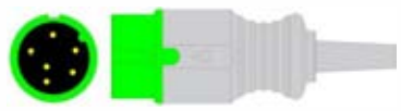 Cable ECG de una pieza, extremo paciente: grabber, 3 derivaciones, estándar AHA – compatible con Zoncare