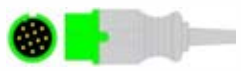 Cable troncal / latiguillos ECG, 3 derivaciones, estándar IEC, estilo de conector: Euro para Mindray – compatible con Biolight AnyView A2…