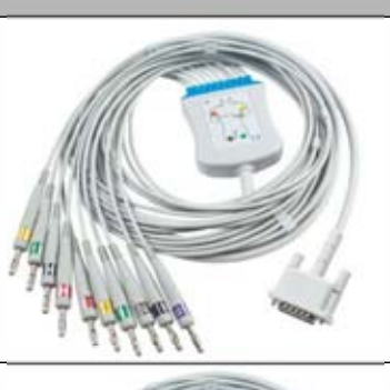 Cable EKG de una pieza, extremo paciente: banana 4,0 mm, estándar AHA – compatible con Philips/HP – ref. BKY13-AB
