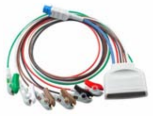 Cable ECG para Holter, extremo paciente: grabber, 3 derivaciones, estándar AHA – ref. BCYH3S-16AG