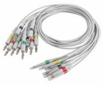 Cable troncal / latiguillos EKG, extremo paciente: banana 4,0 mm, estándar AHA – compatible con Welch Allyn