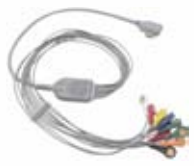 Cable ECG para Holter, extremo paciente: broche, 10 derivaciones, estándar IEC – compatible con Medex