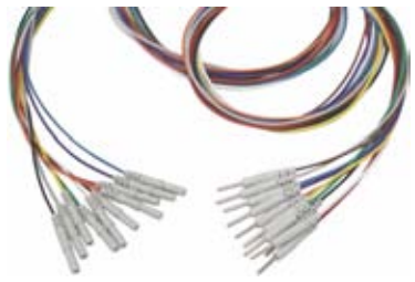 Cable EEG, conector mono 3,5 mm, pin 2,0 mm, longitud 1,5 m, material: chapado en cloruro de plata, empaque: 10 uds