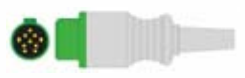 Cable troncal / latiguillos ECG, 3 derivaciones, estándar IEC, estilo de conector: ASP – compatible con GE Hellige