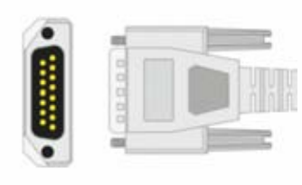 Cable ECG de una pieza, extremo paciente: broche, 3 derivaciones, estándar IEC – compatible con Mindray /Datascope – ref. BCY3-39IS