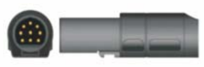 Cable ECG de una pieza, extremo paciente: grabber, 3 derivaciones, estándar IEC – compatible con Welch Allyn – ref. BCY3-37IG