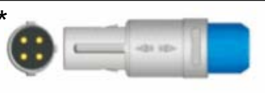 Cable ECG de una pieza, extremo paciente: broche, 3 derivaciones, estándar AHA – compatible con Siemens Dräger Somatom Sensation – ref. BCY3-73AS