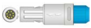 Sensor SpO2 reutilizable, pinza dactilar adulto, longitud 3 m, conector de 9 pines – compatible con Nihon Kohden
