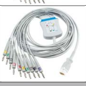 Cable EKG de una pieza, extremo paciente: banana 4,0 mm, estándar AHA – compatible con Philips/HP – ref. BKY26-AB