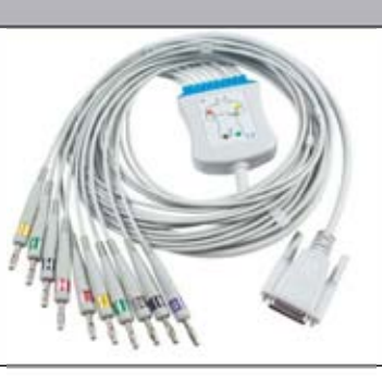 Cable EKG de una pieza, extremo paciente: banana 4,0 mm, estándar AHA – compatible con Edan – ref. BKY16-AB