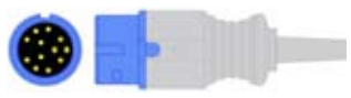 Sensor SpO2 reutilizable, sensor de punta blanda adulto, longitud 3 m, conector de 12 pines – compatible con Comen C30 C50 C80