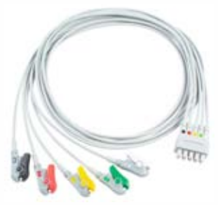 Cable troncal / latiguillos ECG, extremo paciente: grabber, 3 derivaciones, estándar AHA – compatible con GE Marquette ApexPro CH…