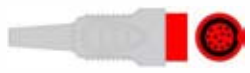 Cable / transductor de presión invasiva (PAI), longitud 0,3 m – compatible con GE 1x General 12Pin IBP Cable