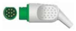 Cable troncal / latiguillos ECG, 3 derivaciones, estándar IEC, estilo de conector: Euro para Siemens – compatible con Siemens Dräger