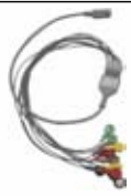Cable ECG para Holter, extremo paciente: broche, 7 derivaciones, estándar IEC – compatible con JincoMed New Type