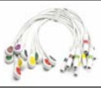 Accesorio ECG/EKG, adaptador banana 4 mm a broche, L = 30 cm, AHA, estándar AHA