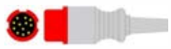Cable / transductor de presión invasiva (PAI), longitud 3,5 m – compatible con Philips 2×Edward IBP Cable