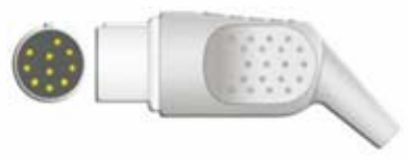 Cable ECG de una pieza, extremo paciente: grabber, 3 derivaciones, estándar AHA – compatible con Mennen 900…