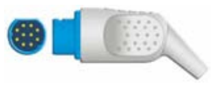 Sensor SpO2 reutilizable, sensor neonatal tipo venda (incluye desmontable), longitud 3 m, conector de 10 pines – compatible con Dräger/Siemens