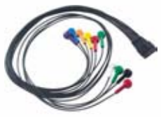 Cable ECG para Holter, extremo paciente: banana 4,0 mm, 10 derivaciones, estándar AHA – compatible con SCHILLER/ MS-12 Blue