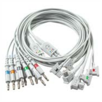 Cable troncal / latiguillos EKG, extremo paciente: banana 4,0 mm, estándar AHA – compatible con EKG Leadwires Philips TC30/50