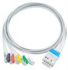 Cable troncal / latiguillos ECG, extremo paciente: broche, 3 derivaciones, estándar AHA – compatible con Colin