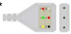 Cable troncal / latiguillos ECG, 3 derivaciones, estándar IEC, conector: , estilo de conector: Nihon Kohden – compatible con Nihon Kohden