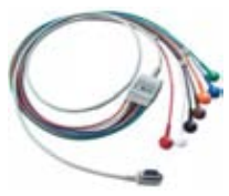 Cable ECG para Holter, extremo paciente: broche, 5 derivaciones, estándar AHA – compatible con GE SEER LIGHT