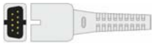 Sensor SpO2 reutilizable, pinza dactilar adulto, longitud 1 m, conector de 9 pines – compatible con MEK