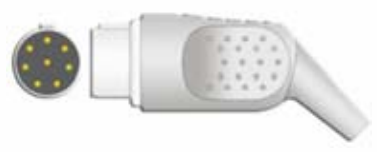 Cable ECG de una pieza, extremo paciente: grabber, 3 derivaciones, estándar AHA – compatible con Philips/HP 77035A…