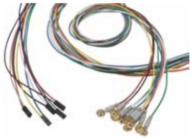 Cable EEG, conector DuPont 2 pines, tipo copa, longitud 1,5 m, material: plata pura, empaque: 10 uds