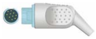 Sensor SpO2 reutilizable, pinza dactilar adulto, longitud 3 m, conector de 10 pines – compatible con Nihon Kohden