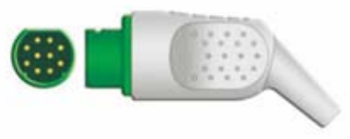 Cable ECG de una pieza, extremo paciente: grabber, 3 derivaciones, estándar IEC – compatible con Siemens Dräger Polymed…