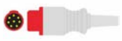 Cable / transductor de presión invasiva (PAI), longitud 0,3 m – compatible con Menmen 1x General 6Pin IBP Cable