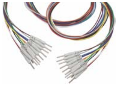 Cable EEG, conector DIN 2,0 mm, pin 2,0 mm, longitud 1,5 m, material: chapado en oro, empaque: 24 uds