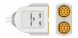 Cable / transductor de presión invasiva (PAI), longitud 0,3 m – compatible con Siemens 2x Siemens 10Pin IBP Cable – ref. BIBP-01