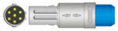 Cable ECG de una pieza, extremo paciente: broche, 3 derivaciones, estándar IEC – compatible con GE Logic