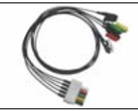 Latiguillos ECG radiotransparentes, 5 derivaciones, estándar IEC – compatible con Siemens – ref. BCFR5-12LI