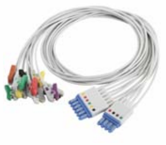 Cable troncal / latiguillos EKG, extremo paciente: banana 4,0 mm, estándar AHA – compatible con Philips (4+6 leadwires)