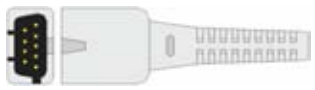 Sensor SpO2 reutilizable, pinza dactilar adulto, longitud 1 m – compatible con CAS / Colin/Omron / Datascope / Dräger/Siemens / GE Critikon / GE…